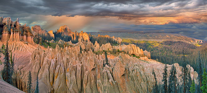 rocky mountains during orange sunset thumbnail