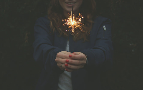 image contains woman holing lit sparkler thumbnail
