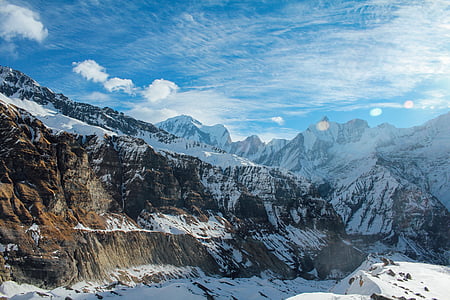 gray mountain covered with snow thumbnail
