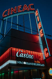bottom view of Cineac neon signage thumbnail