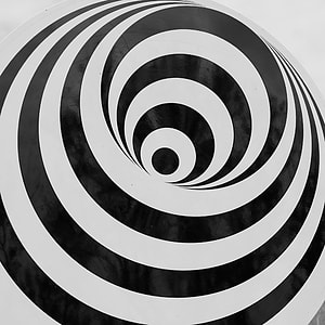round black and white striped illustration thumbnail