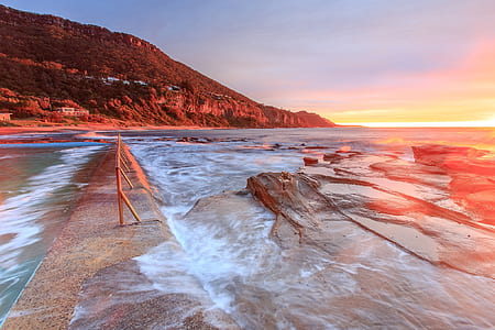 time-lapse photograph of seashore thumbnail