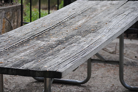 rectangular gray wooden table thumbnail