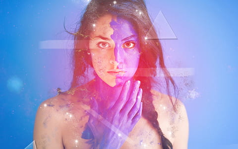 woman with blue paint face album cover thumbnail