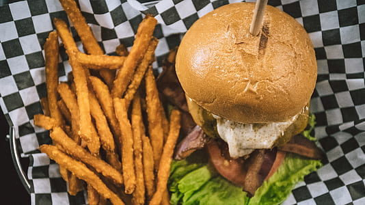 burger and potato fries thumbnail
