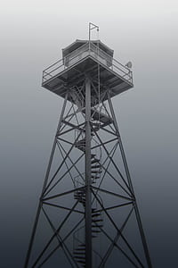 grayscale photo of TV tower thumbnail