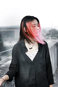 woman wearing black button-up shirt thumbnail