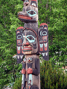 brown and teal wooden tribal temple decor thumbnail