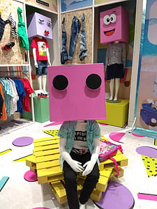 Mannequin Wearing Pink Box thumbnail