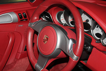 red Porsche car interior thumbnail