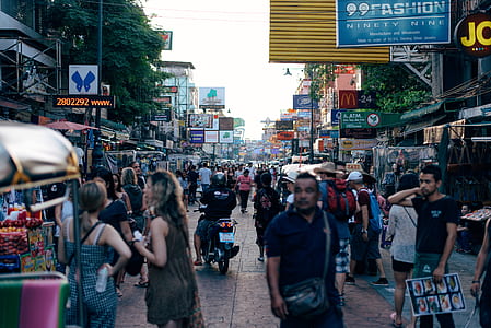 people walking on street thumbnail