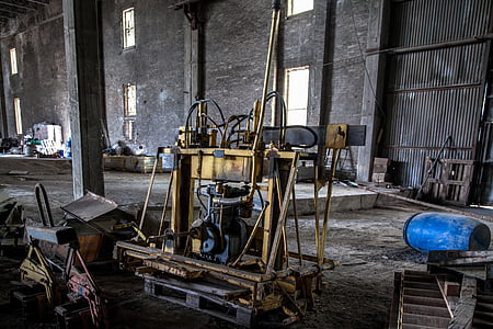 yellow steel machinery on pallet thumbnail