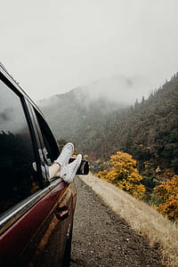 person's feet outside car thumbnail
