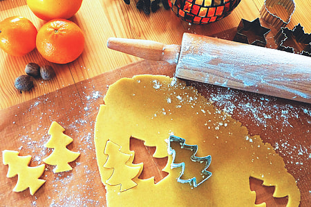 Overhead shot of Christmas baking thumbnail