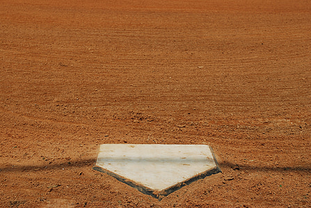 baseball base on brown soil thumbnail