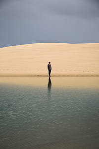 Man Standing on Seashore thumbnail