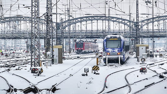 train station covered with snow thumbnail