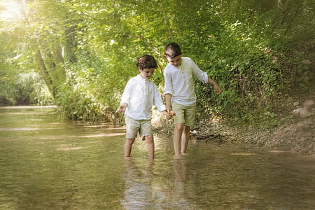 two boy's walking on water thumbnail