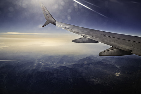gray airplane on flight thumbnail