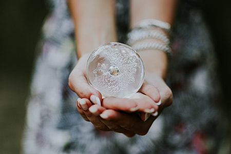 Woman with a little crystal ball thumbnail