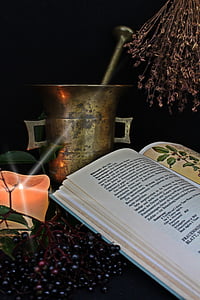 open book with black printed text thumbnail