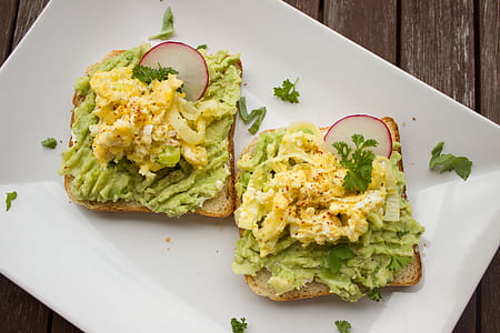 egg sandwich with white ceramic plate thumbnail