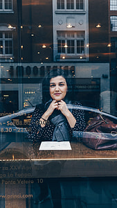 woman wearing black scarf thumbnail