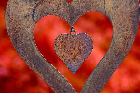 macro photography of gray heart ornament thumbnail