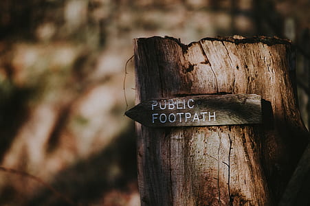 selective focus photography of Public Footpath signage thumbnail