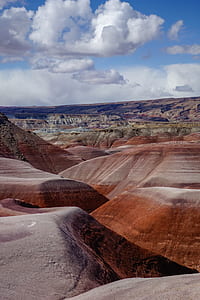 mountains under white cloudy sky thumbnail