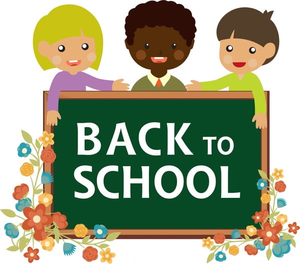 Back To School Banner Pupils And Blackboard Design Ai Eps File