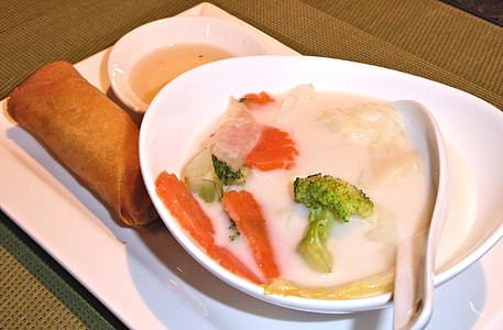 Coconut Thai Soup, Vegetable Spring Roll thumbnail