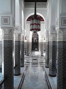 gray and black chandelier on pathway building interior thumbnail