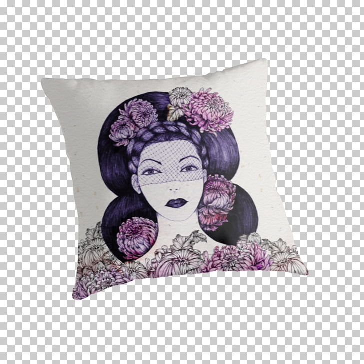 Throw Pillows Cushion Violet Lilac Small Chrysanthemum Png