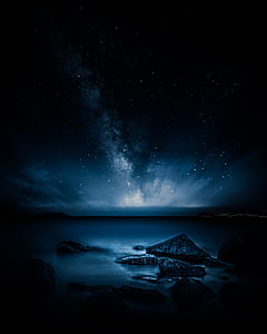 body of water during nighttime thumbnail