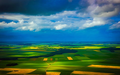 bird's eye photography of green field thumbnail