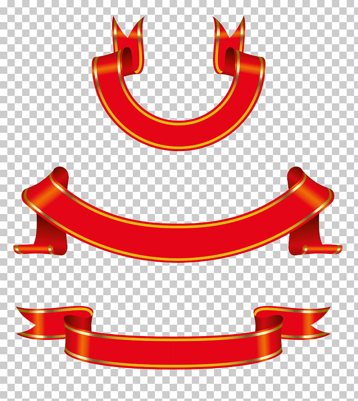 Banner Red Red Banner Set Three Red Ribbon Png Clipart Free