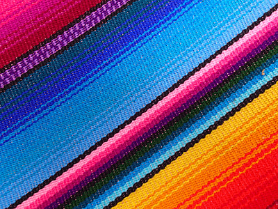 blue, pink, and red textile thumbnail