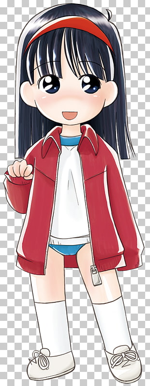 Black Hair Hime Cut Fiction Long Hair Acupoints On The Back Of