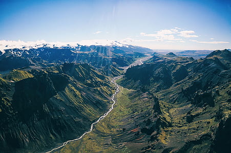 aerial view of mountain thumbnail