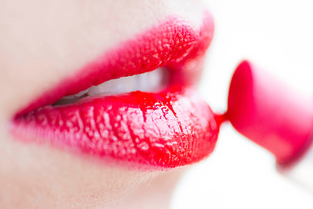 Woman wearing lipstick make-up thumbnail
