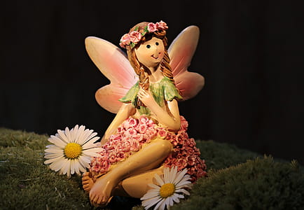 girl fairy ceramic figurine thumbnail