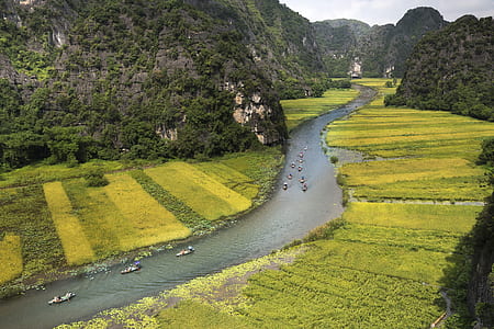 aerial photo of boats on body of water thumbnail