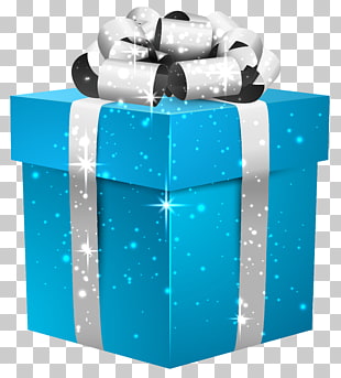 Gift Box Glenna Farms Computer file, Blue Shining Gift Box with Silver Bow , blue gift box PNG clipart