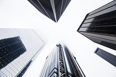 low angle photography of curtain buildings thumbnail