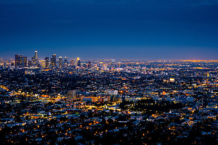 aerial photography of city during nighttime thumbnail