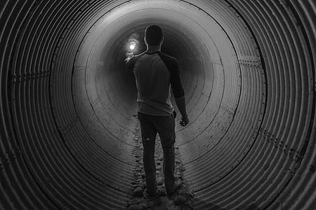 person standing inside the tunnel thumbnail