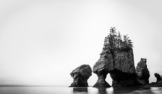 stone islet grayscale photo thumbnail