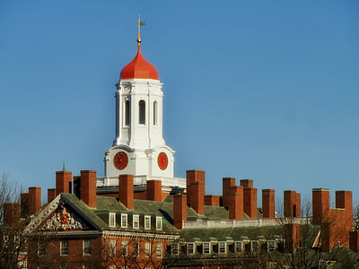 landmark with clock under clear sky thumbnail