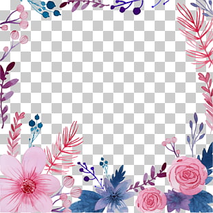 Flower Watercolor painting Stock illustration, Creative watercolor flowers, pink and blue flowers painting PNG clipart